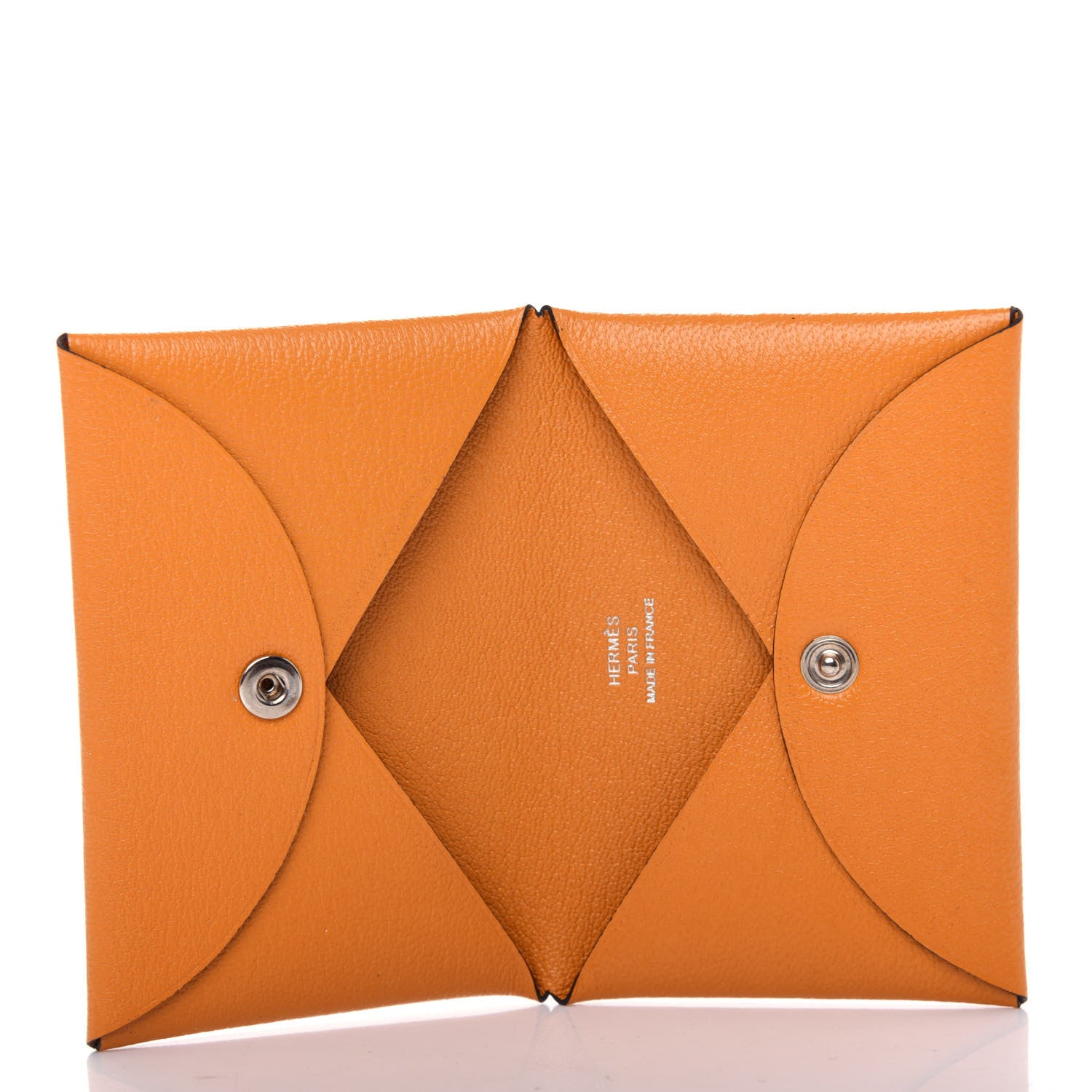 Hermes Chevre Mysore Calvi Card Case Moutarde 5 of 8