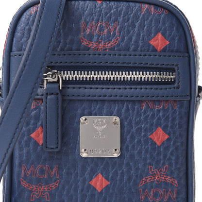 MCM Visetos X-Mini Crossbody Bag Deep Blue Sea 8 of 8
