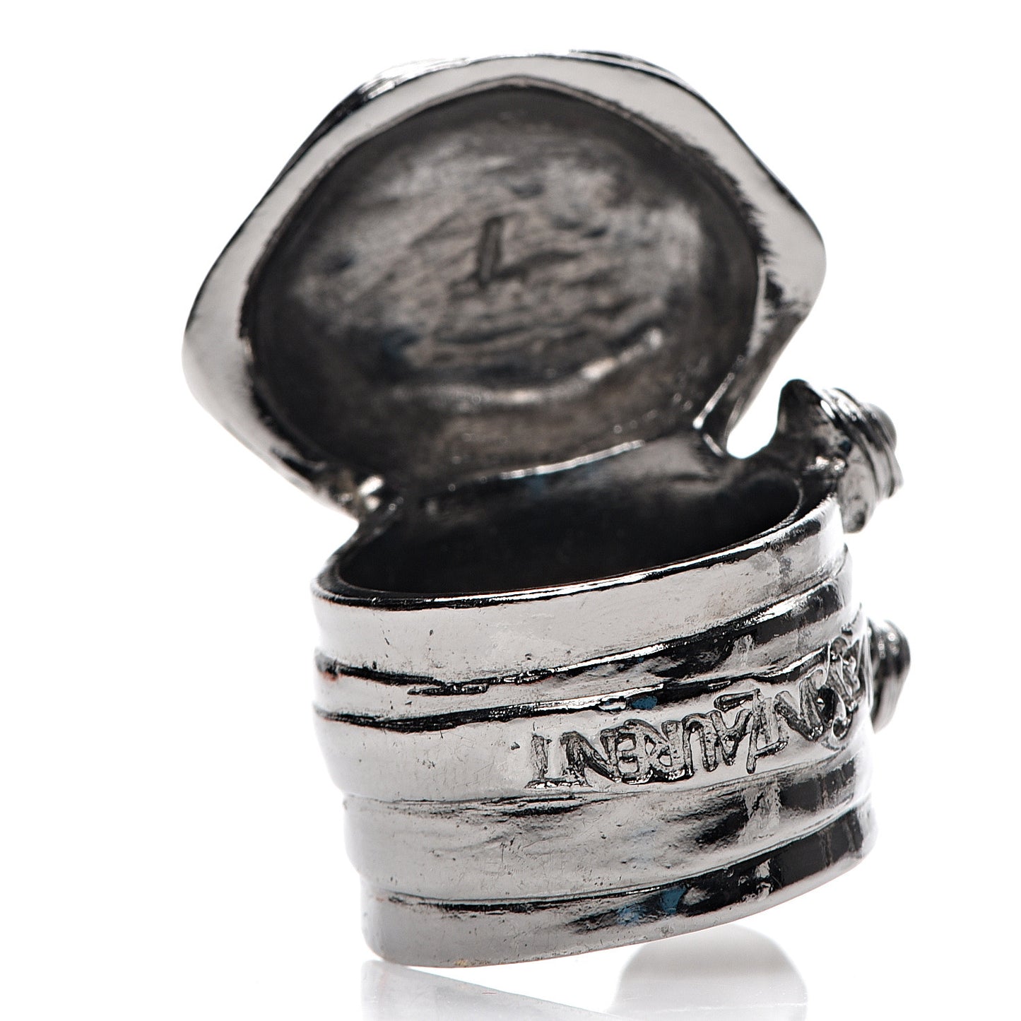 Enamel Arty Ring 7 Tin Black