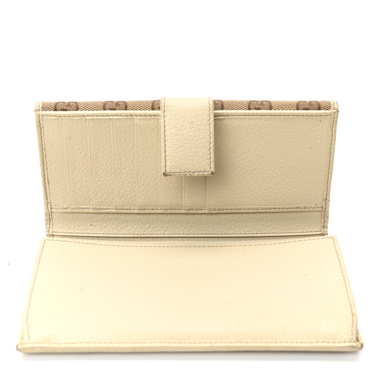 Gucci Monogram Metal Bar Continental Flap Wallet Off White 6 of 11