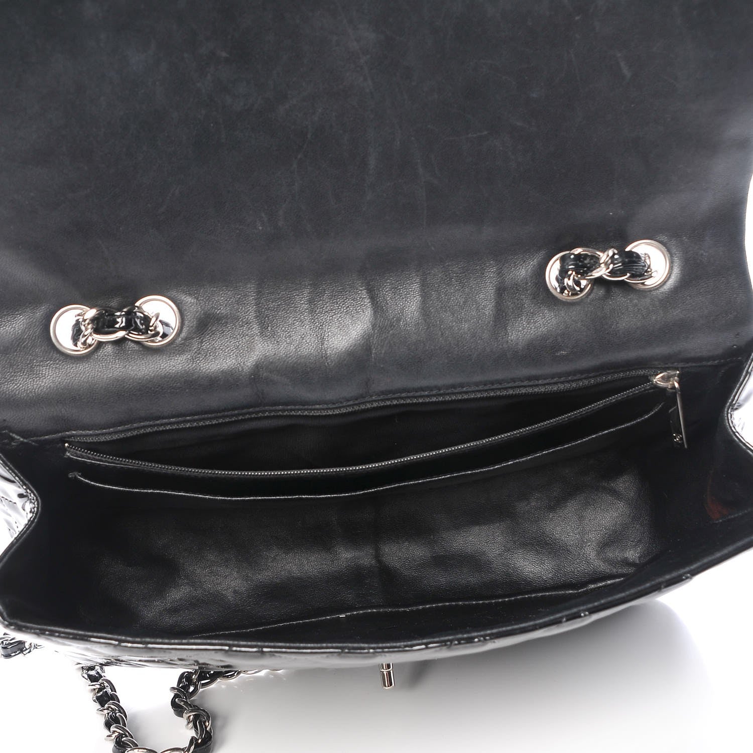 Chanel Patent Quilted Jumbo Single Flap Black 6 of 10