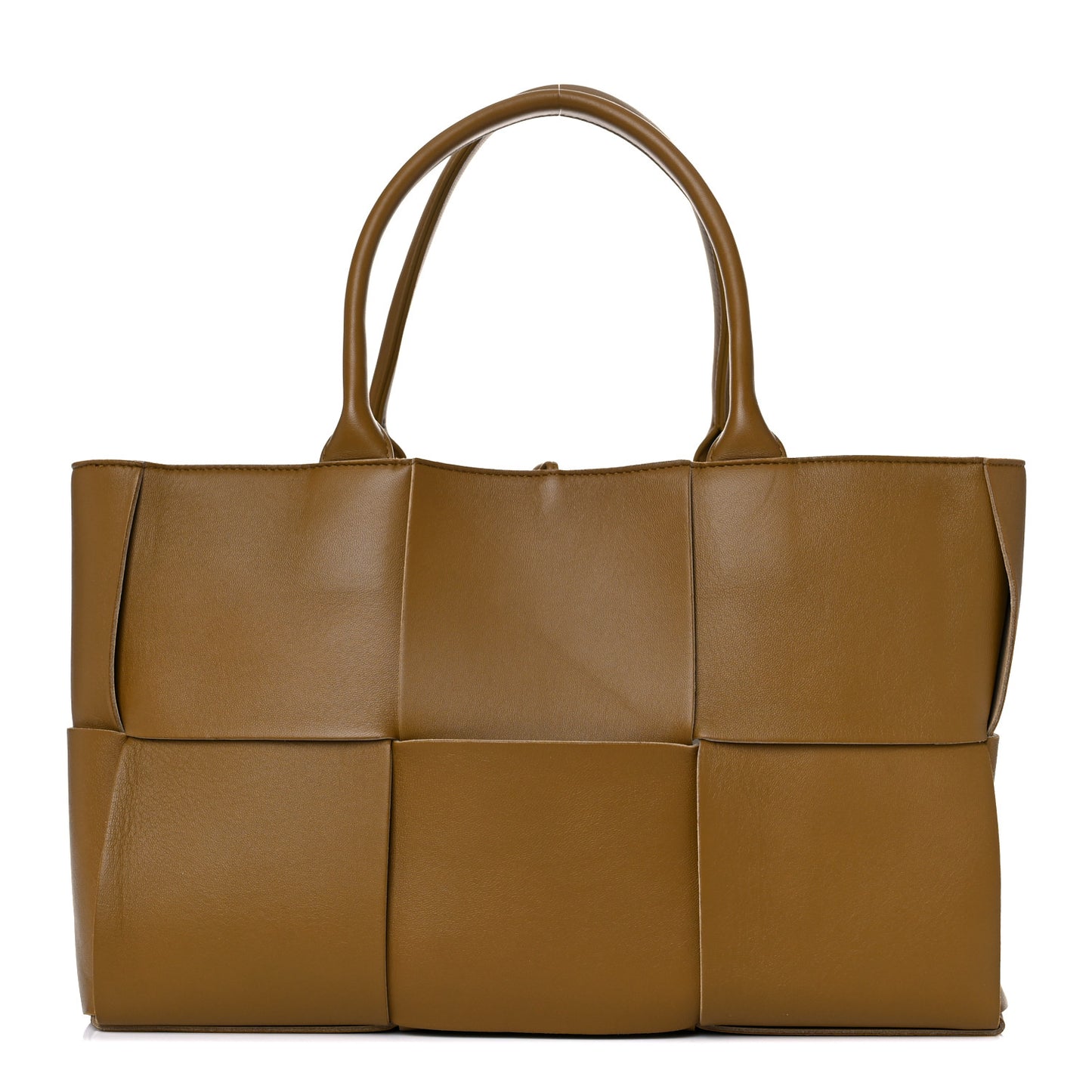 Nappa Maxi Intrecciato Arco Tote Moutarde Beige