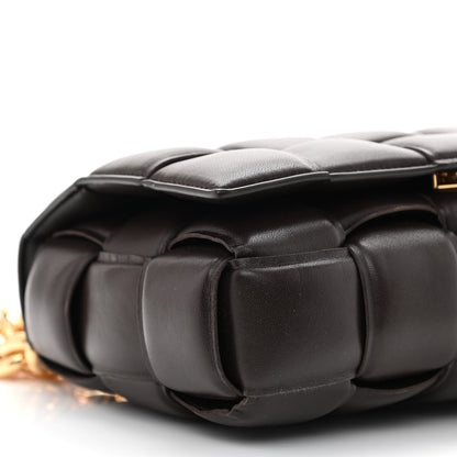 Bottega Veneta Lambskin Maxi Intreccio Padded Chain Cassette Crossbody Bag Black 9 of 11