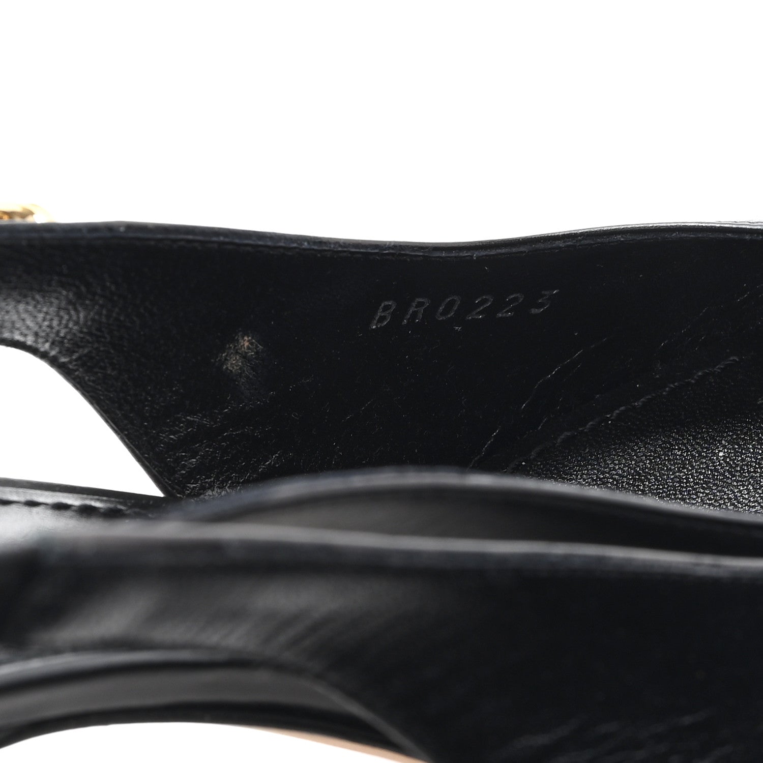 Louis Vuitton Calfskin Sparkle Slingback Pumps 37 Black 9 of 9