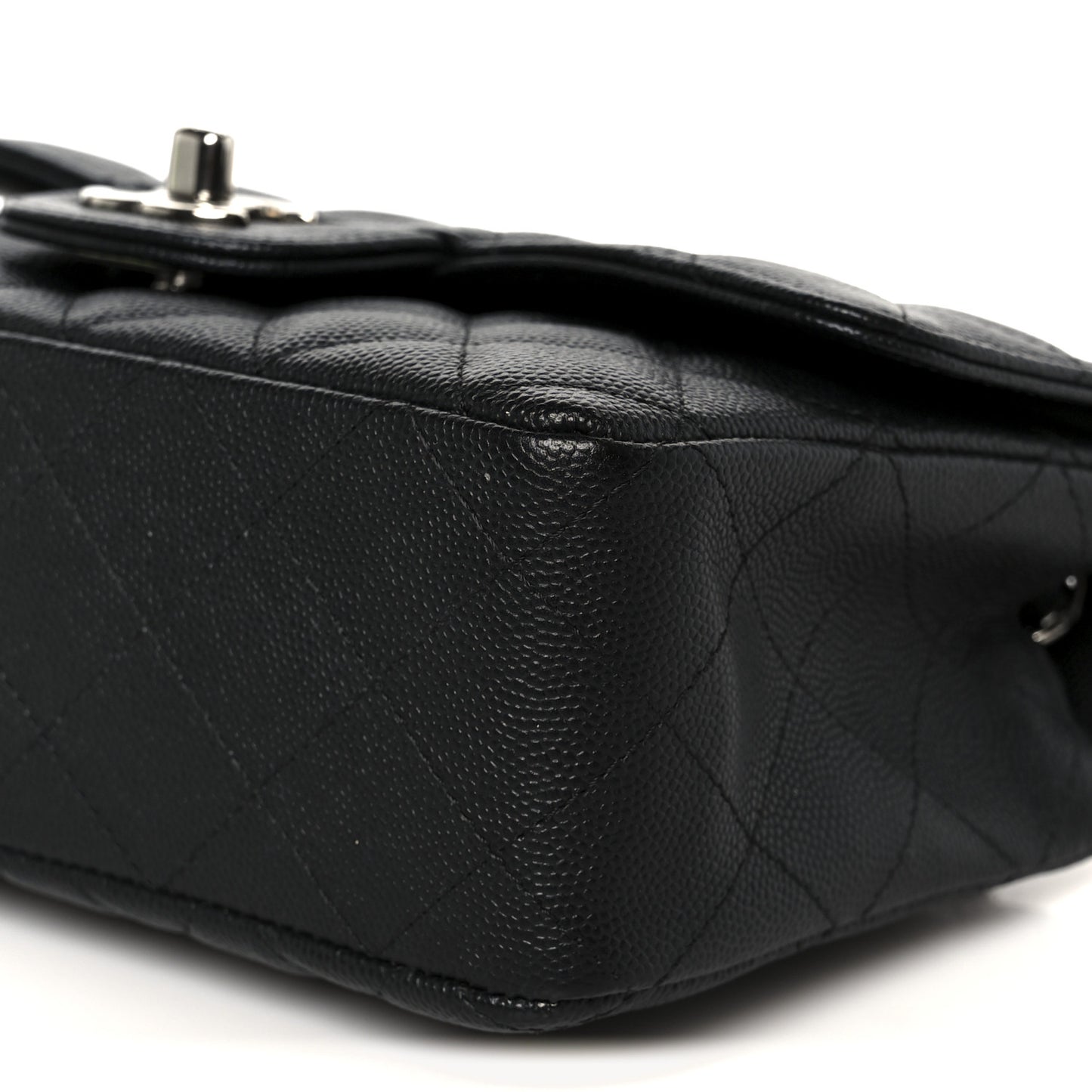 Caviar Quilted Mini Rectangular Flap Black