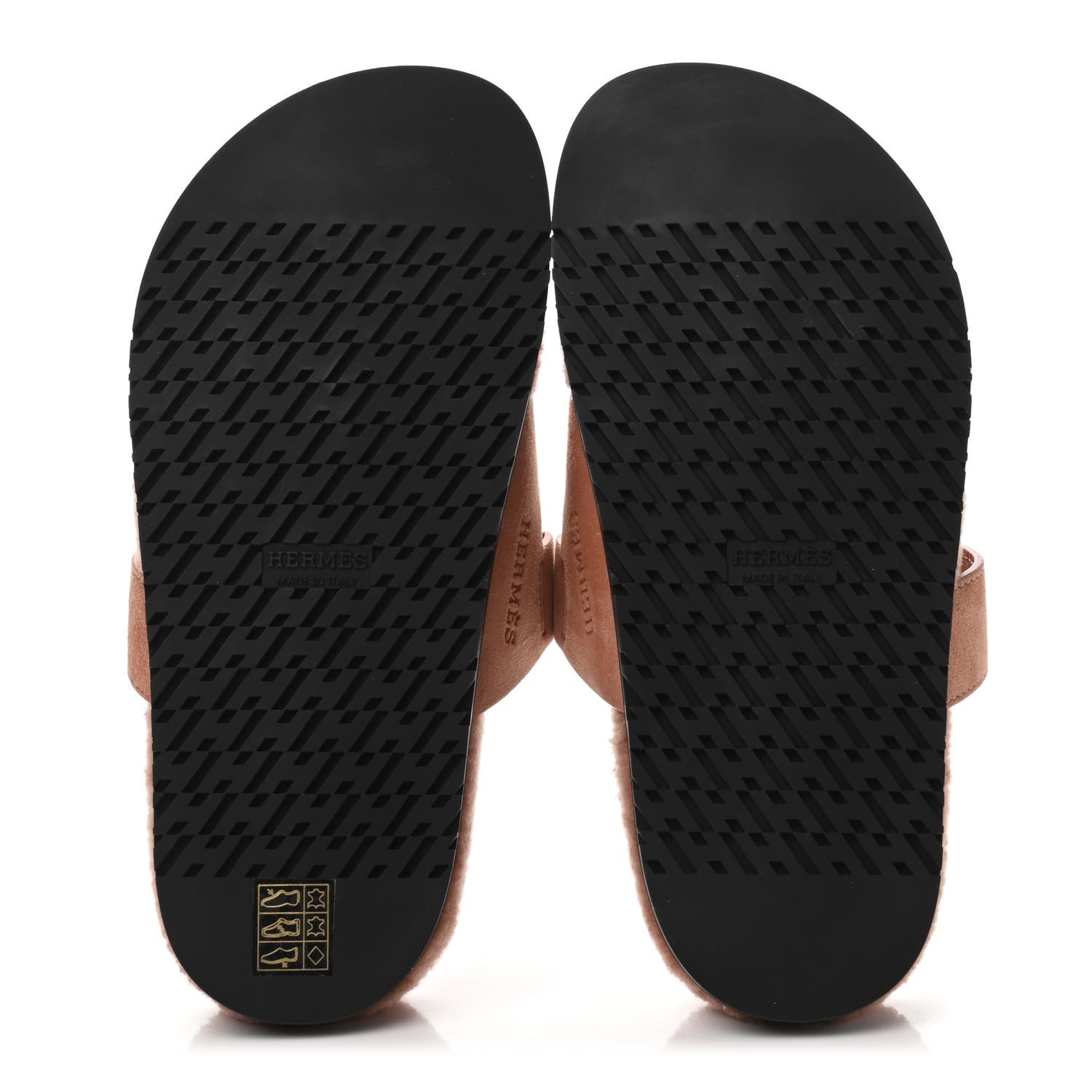 Hermes Suede Goatskin Woolskin Womens Chypre Sandals 37 Rose Aube 4 of 4