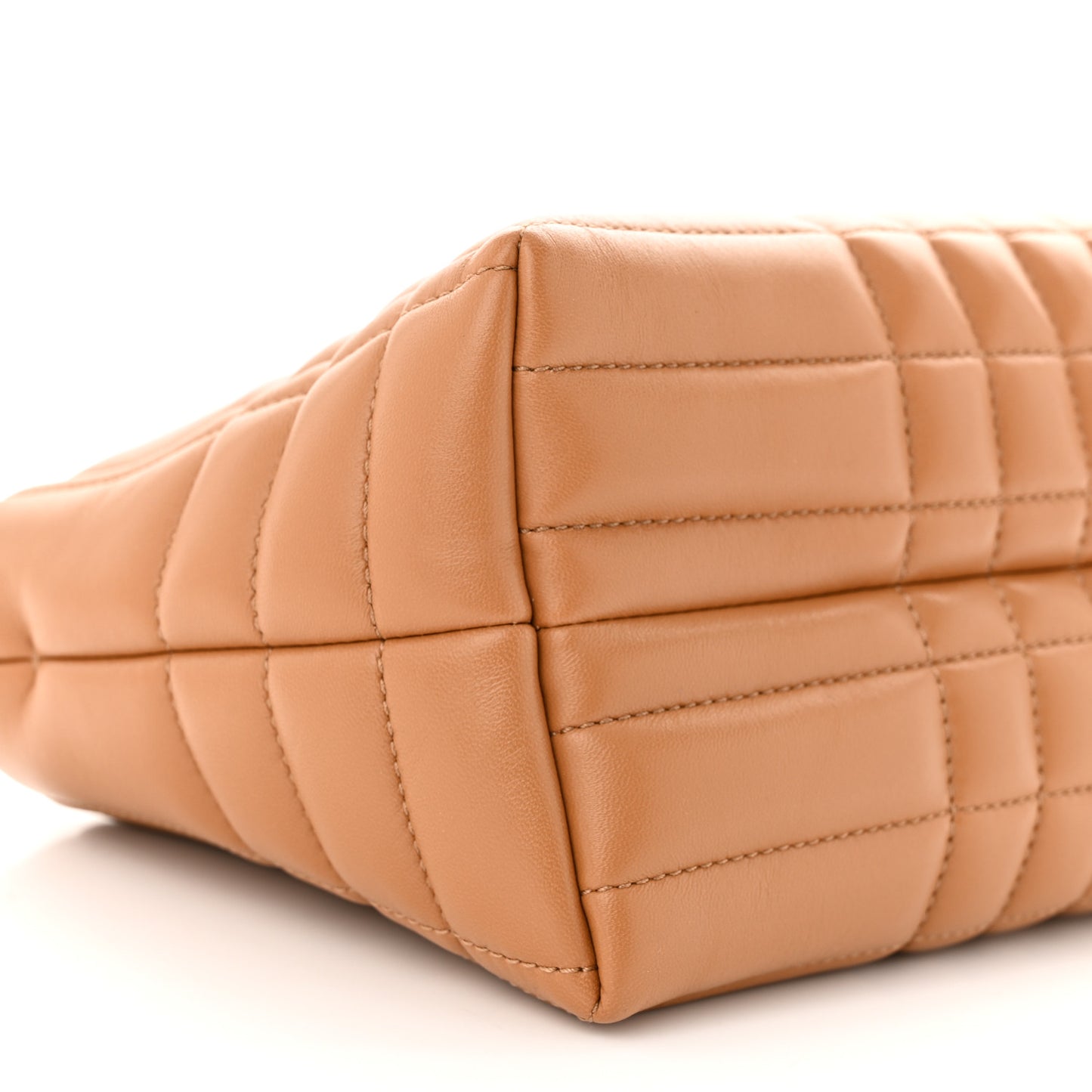 Lambskin Quilted Small Soft Lola Bag Maple Brown
