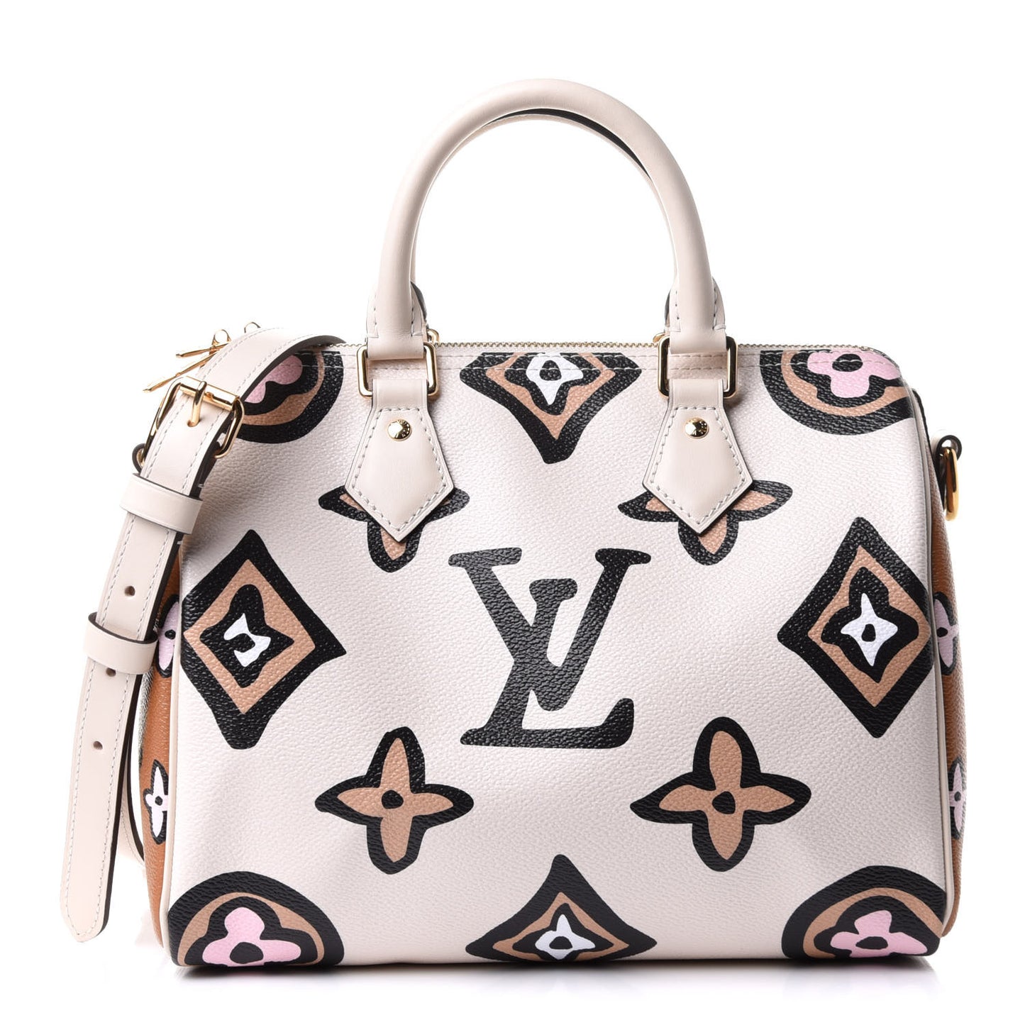 Monogram Giant Wild At Heart Speedy Bandouliere 25 Creme