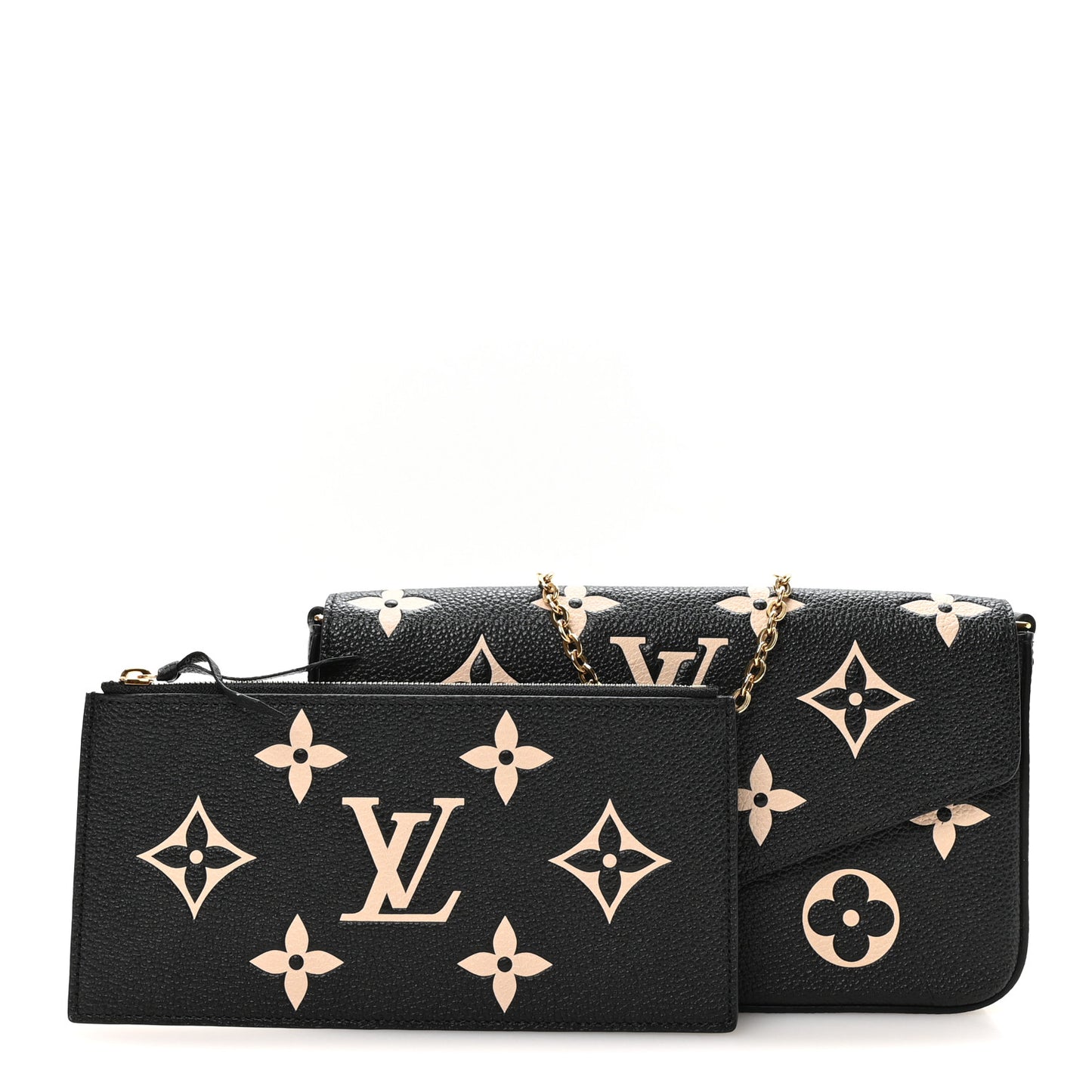 Empreinte Monogram Giant Felicie Pochette Black Beige