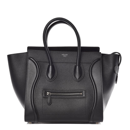 Celine Drummed Calfskin Mini Luggage Black 1 of 9