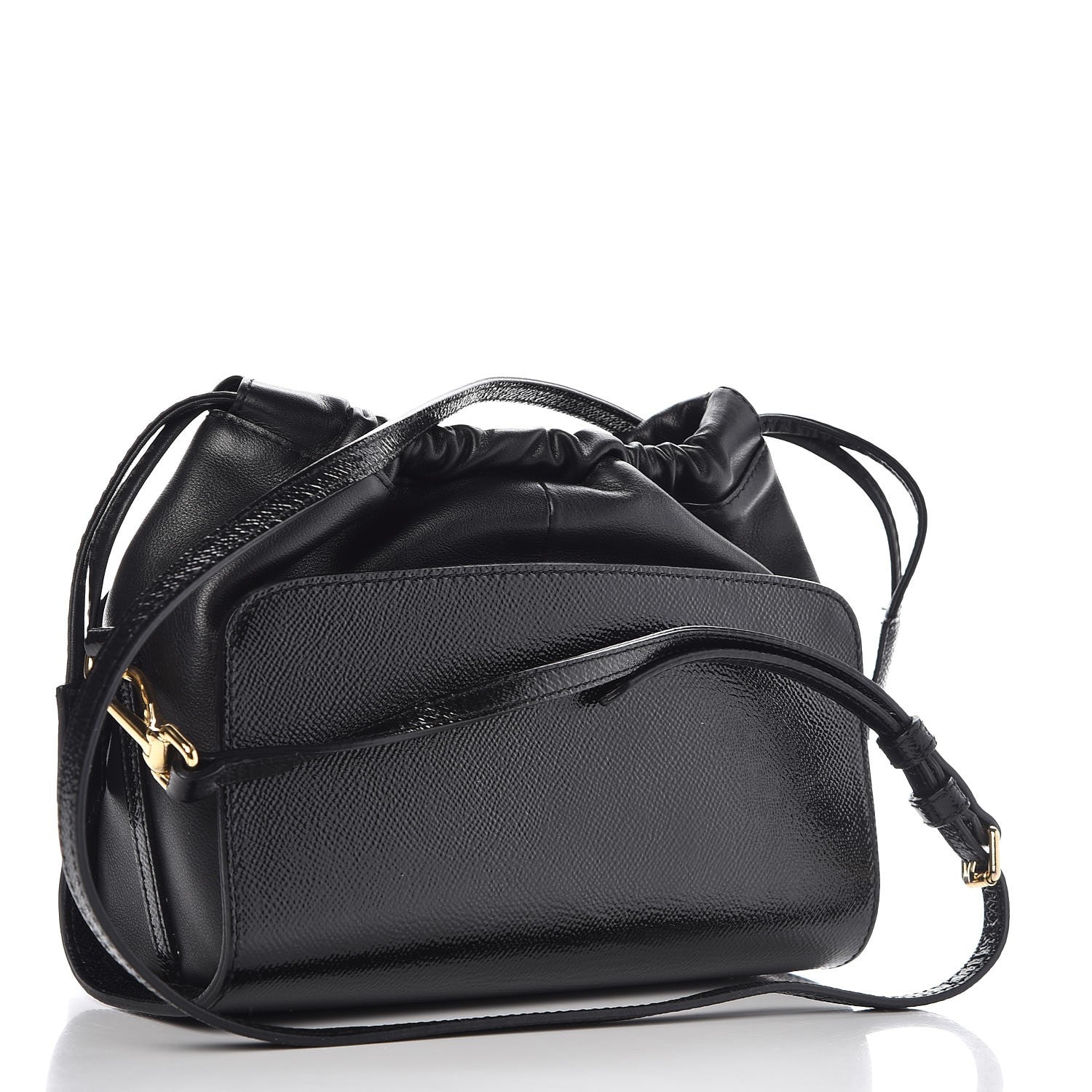 Burberry Patent Grained Calfskin Little Crush Black 3 of 9