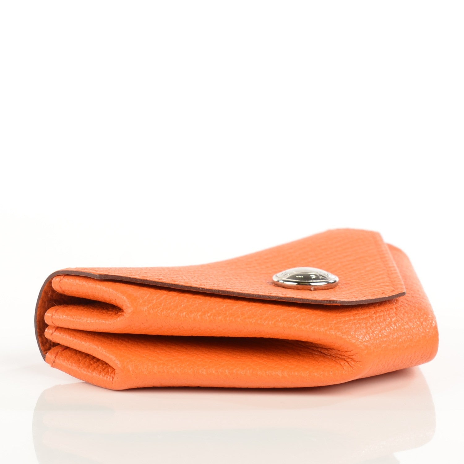 Hermes Chevre Mysore Le 24 Coin Purse Orange 3 of 10