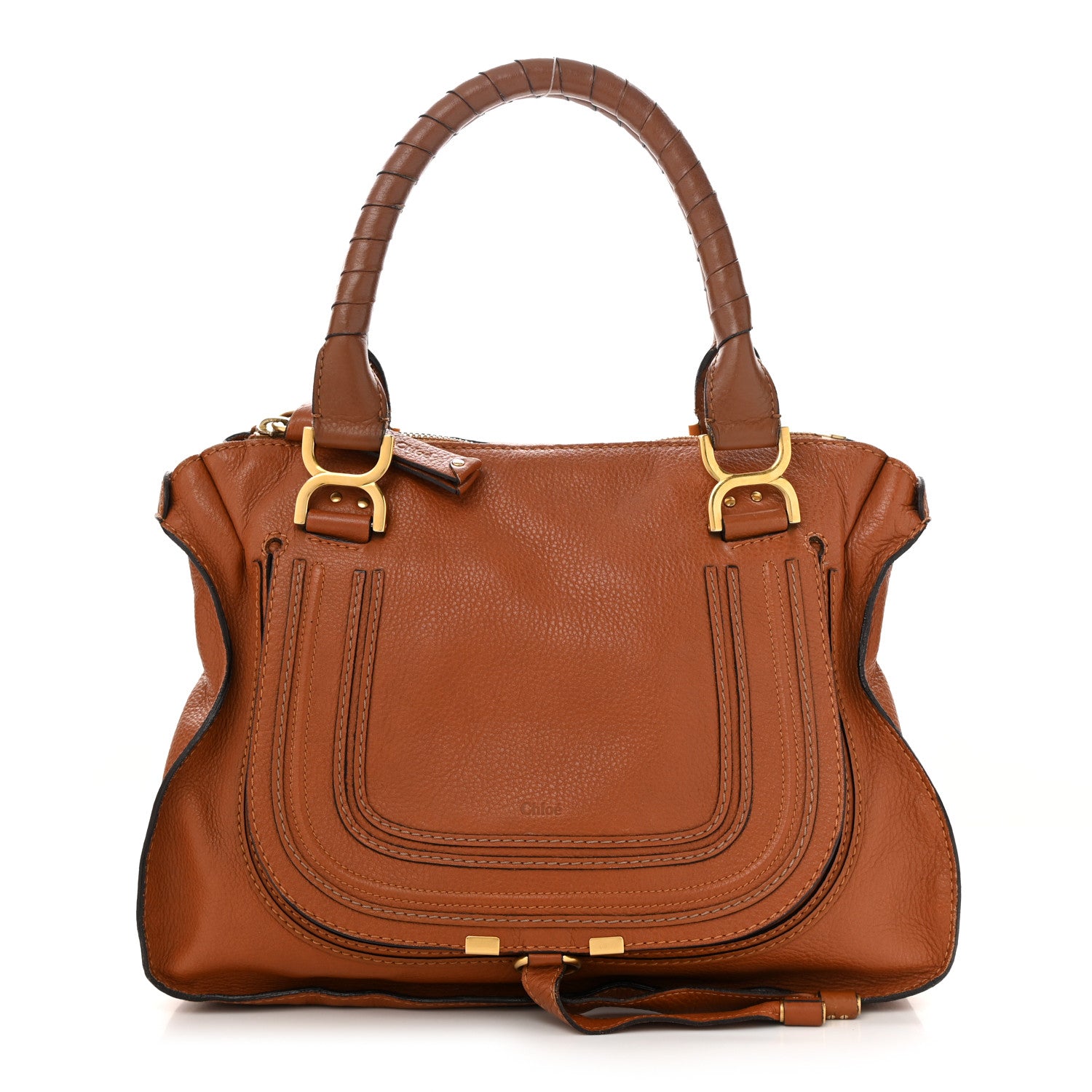 Chloe Calfskin Medium Marcie Satchel Tan 1 of 15