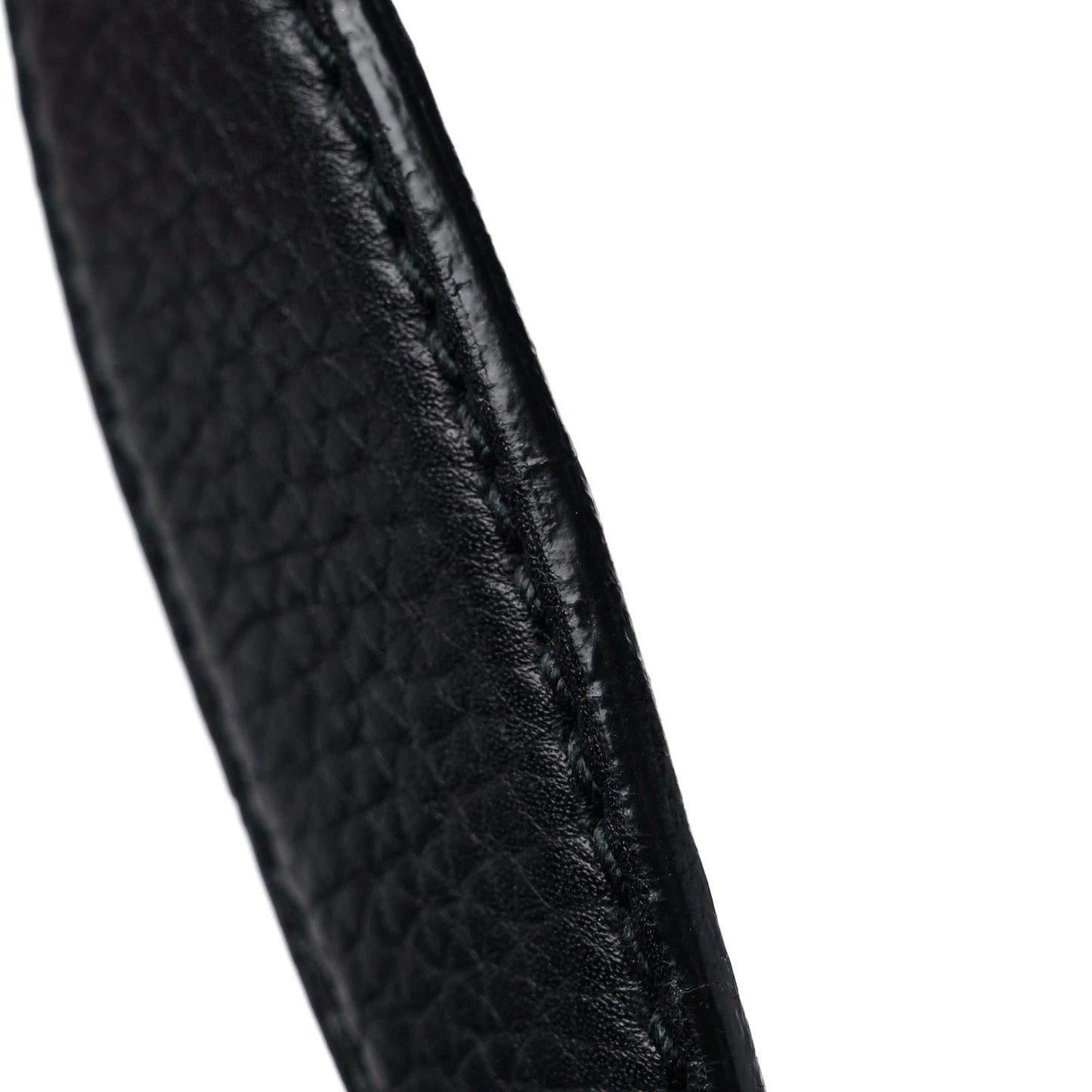 Pebbled Calfskin Medium Soho Chain Shoulder Bag Black