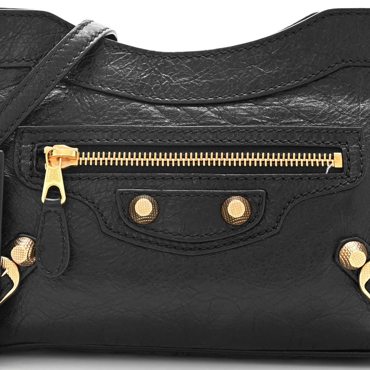 Agneau Giant 12 Gold Hardware Hip Black