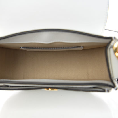 Chloe Calfskin Crocodile Embossed Small Tess Bag Brilliant White 4 of 8