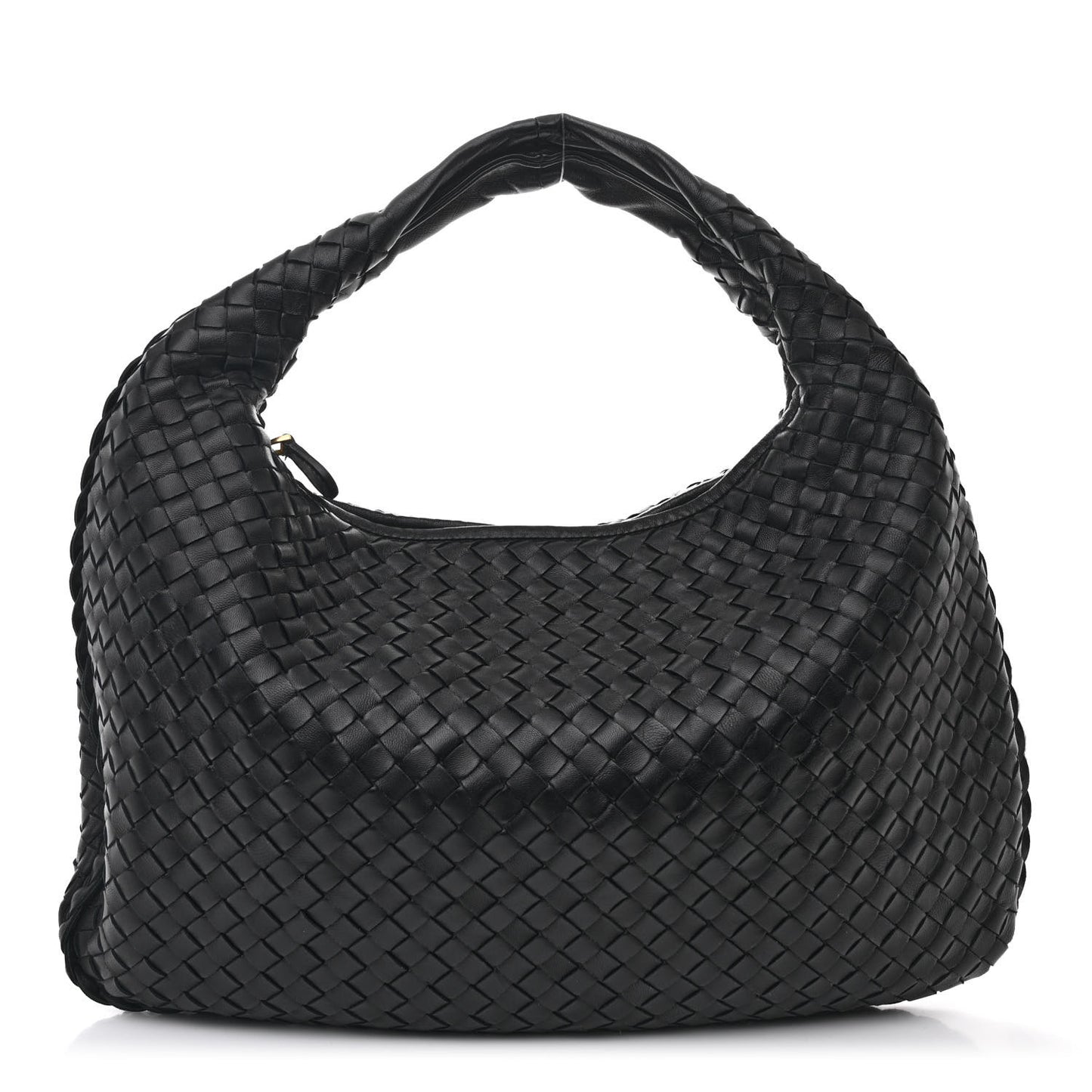 Nappa Intrecciato Medium Veneta Hobo Black