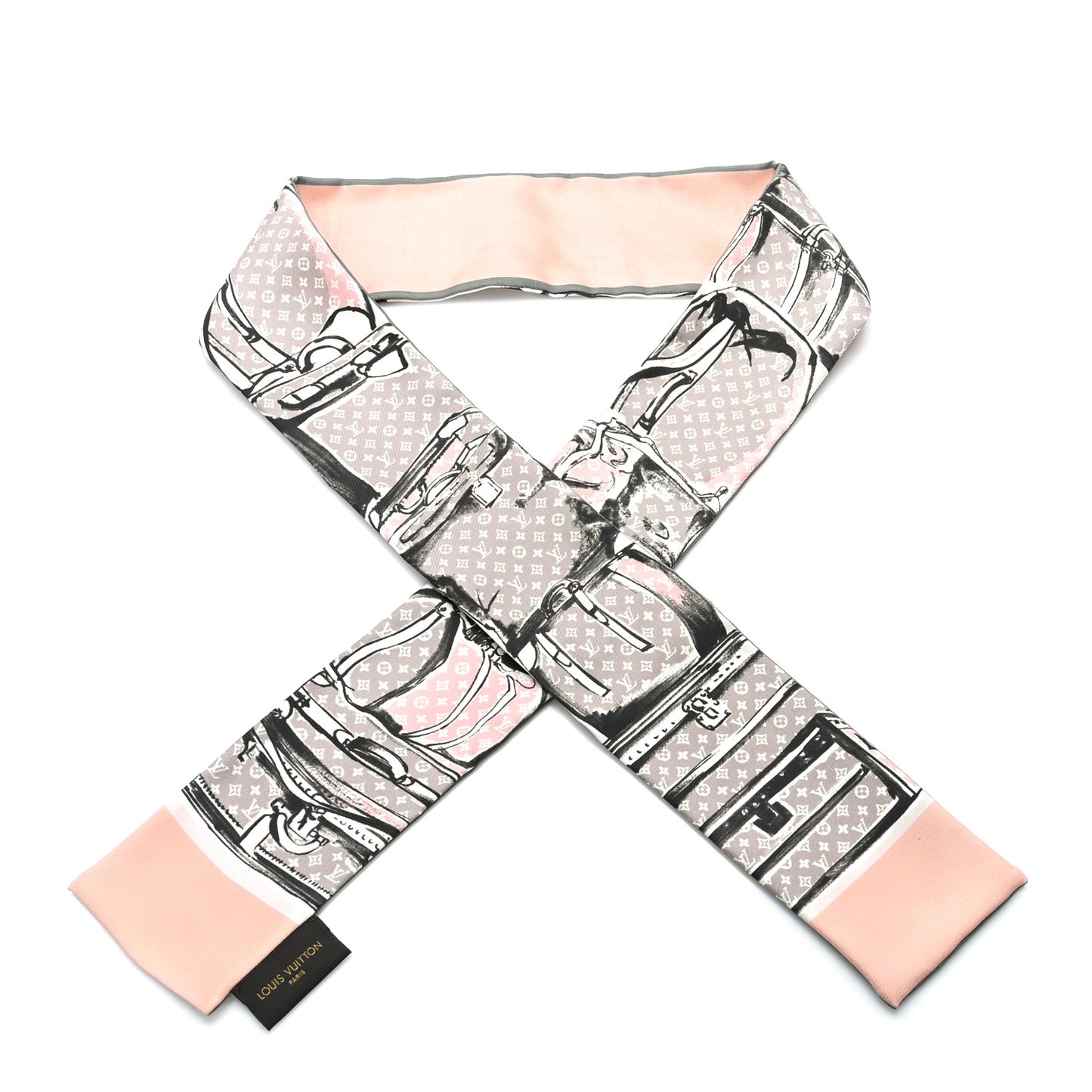 Silk Monogram Trunks Bandeau Rose Poudre