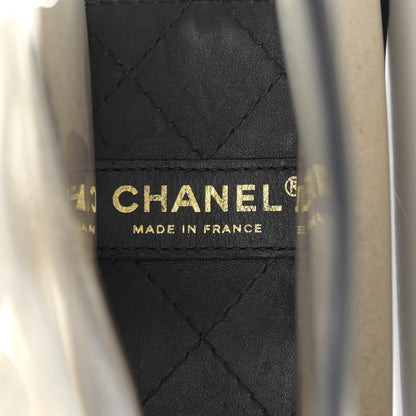 Chanel Lambskin PVC Sand By The Sea Flap With Pearl Strap Black 6 of 12
