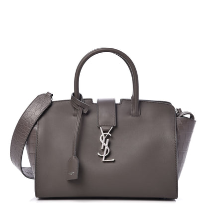 Hermes Smooth Calfskin Crocodile Embossed Baby Monogram Downtown Cabas Earth 1 of 9