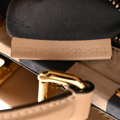 Fendi Vitello Seta Nabuk Pequin Medium Peekaboo Iconic Satchel Cuoio Tobacco Moro 6 of 9