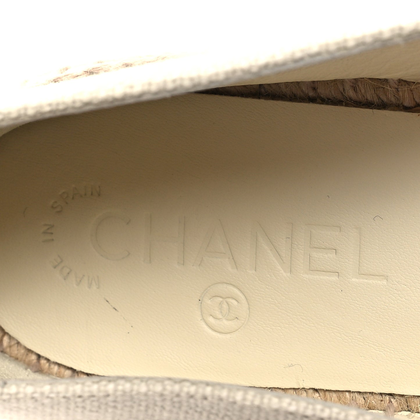 Linen CC Espadrilles 41 White Black