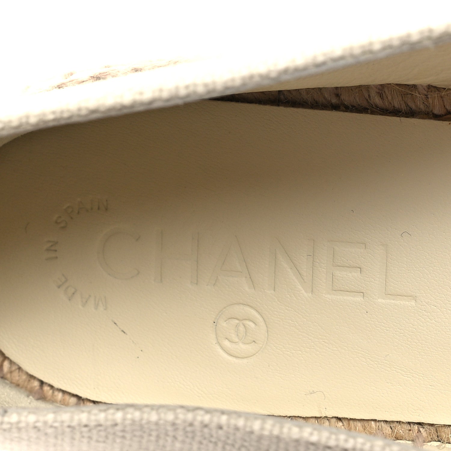 Chanel Linen CC Espadrilles 41 White Black 8 of 9