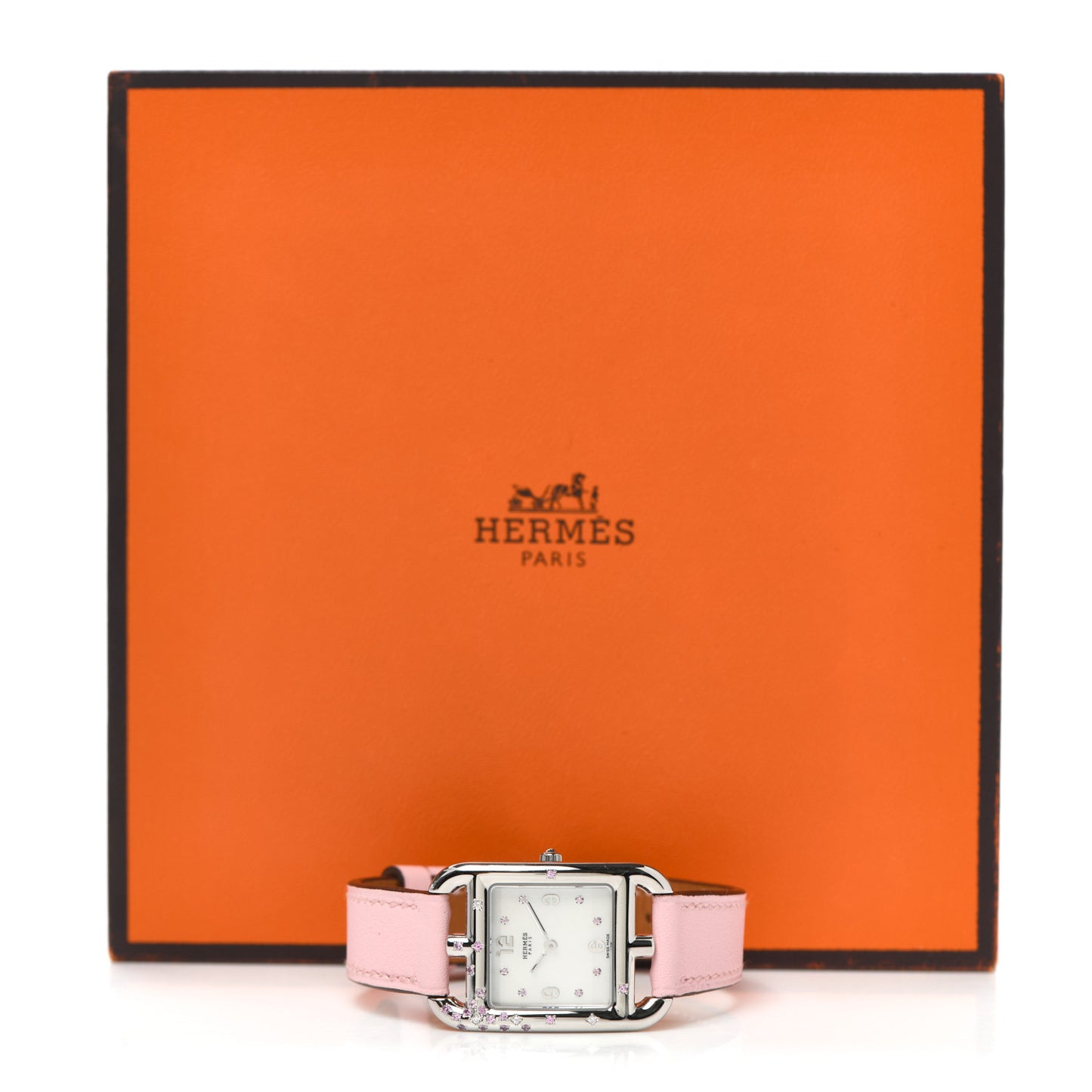 Stainless Steel Swift Diamond Pink Sapphire Mother of Pearl 23mm Cape Cod Quartz Watch Rose Sakura