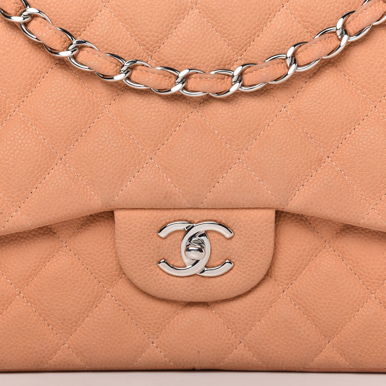 Chanel Iridescent Caviar Quilted Jumbo Double Flap Dark Beige 11 of 11