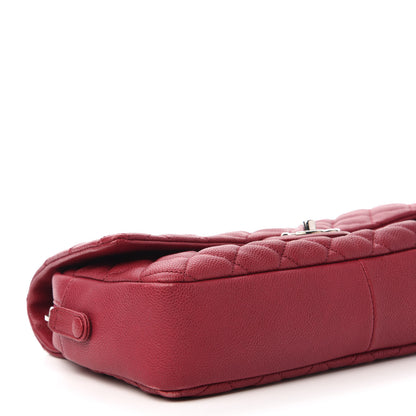 Chanel Caviar Quilted Jumbo Easy Flap Dark Pink 6 of 10