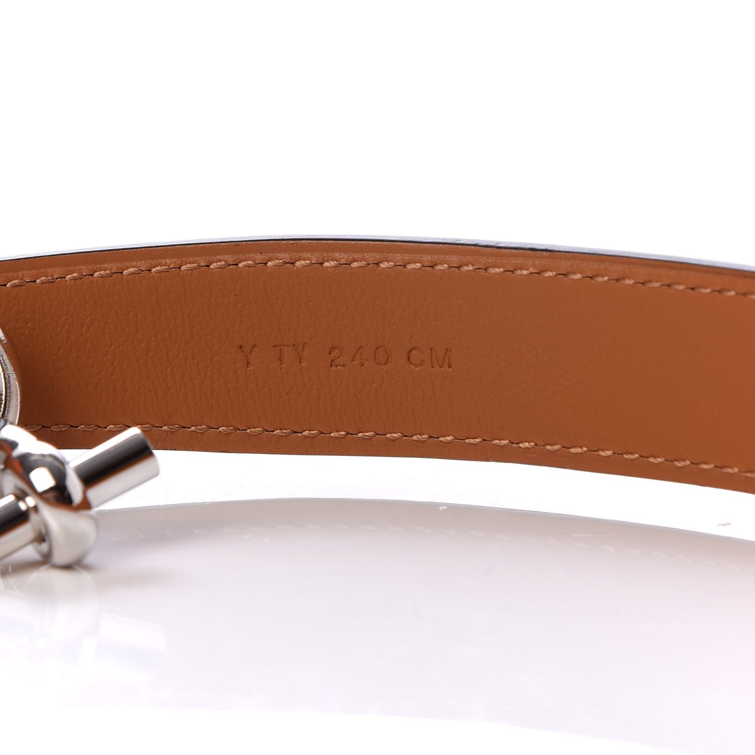 Hermes Madame Calfskin 24mm Regate Belt Gold 5 of 6