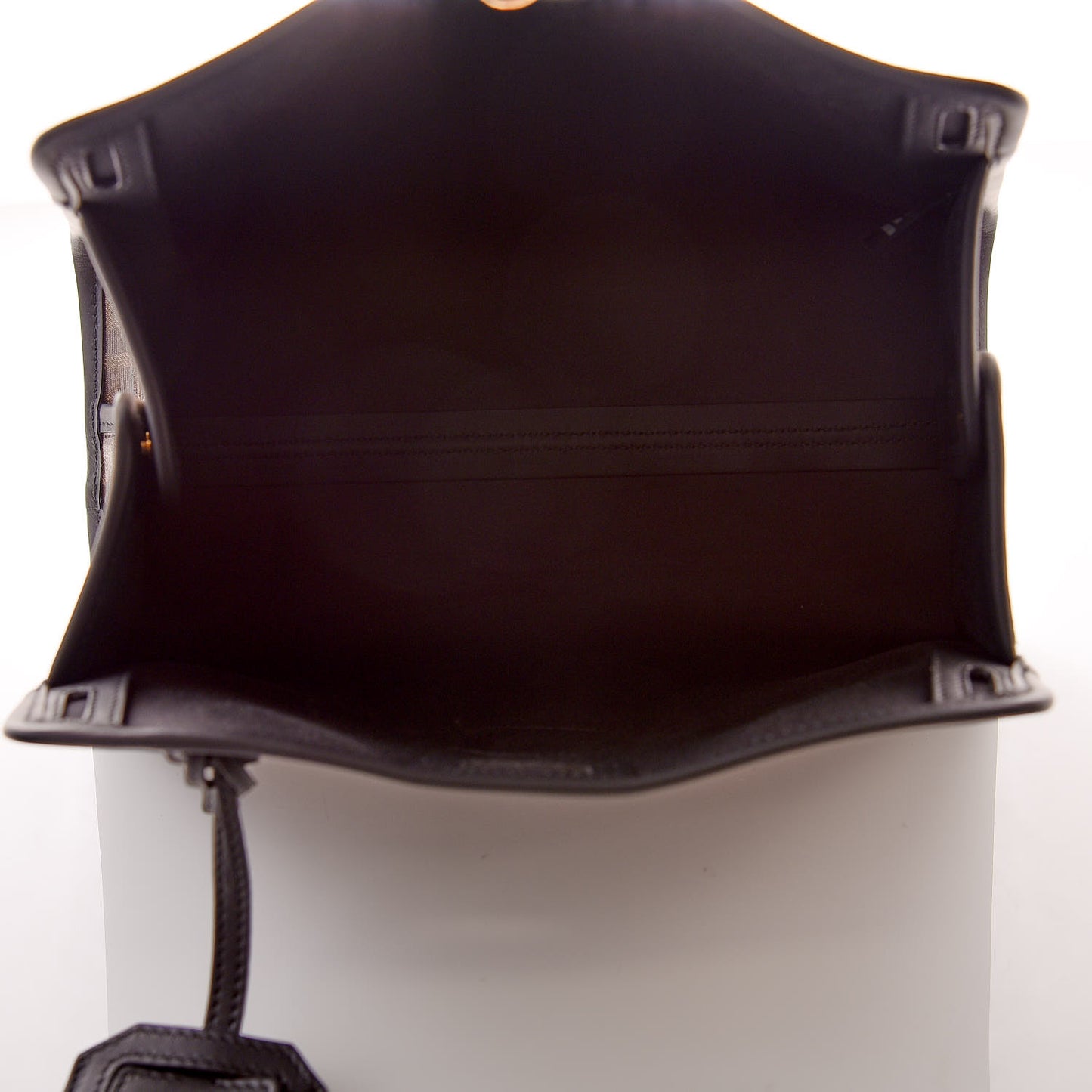 Glazed Fabric Vitello Century FF 1974 Stamp Patch Mini Peekaboo Defender Cover Mogano Panna Black