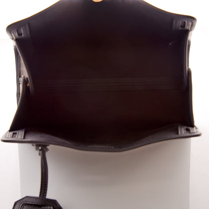 Fendi Glazed Fabric Vitello Century FF 1974 Stamp Patch Mini Peekaboo Defender Cover Mogano Panna Black 7 of 9