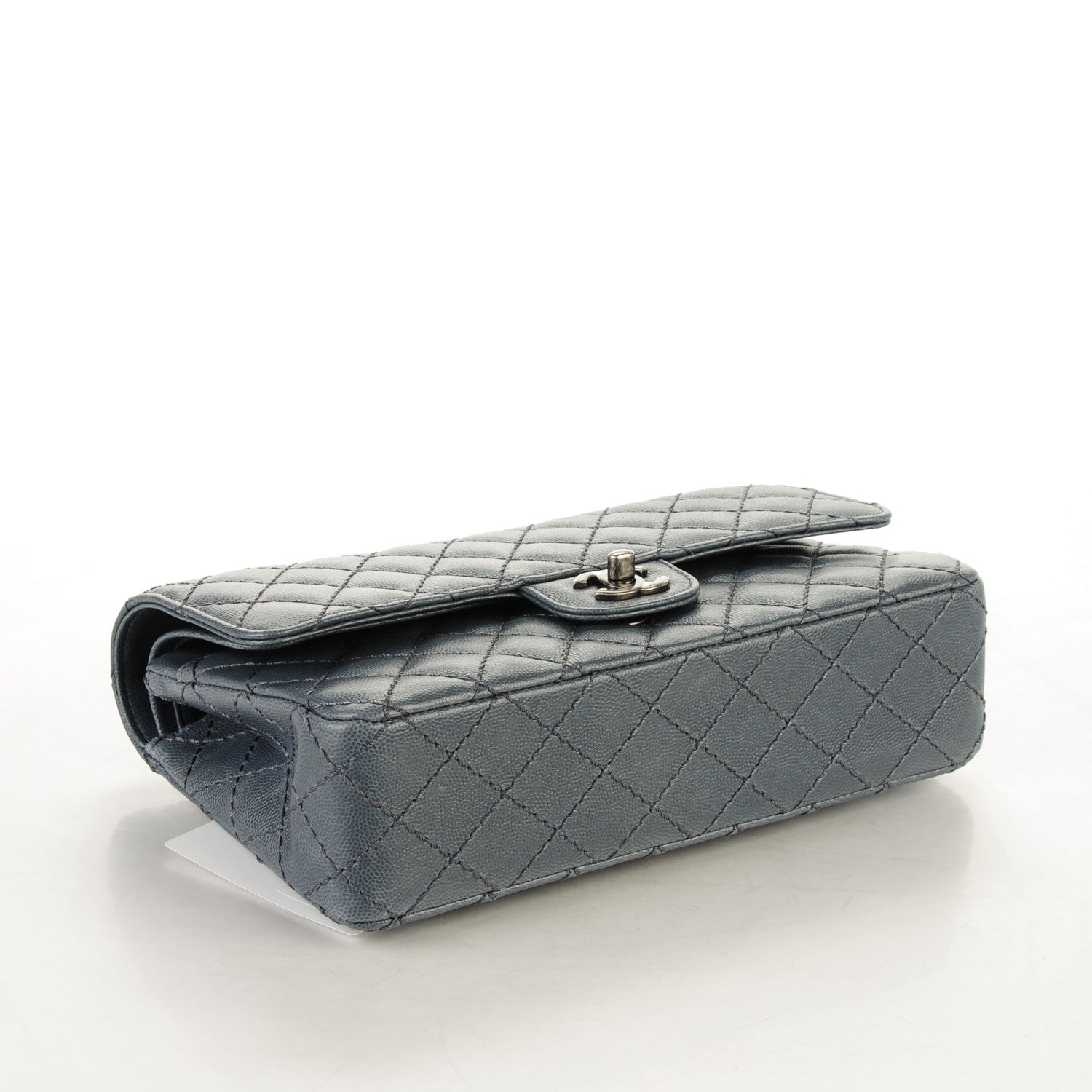 Chanel Caviar Quilted Medium Double Flap Grey 4 of 7