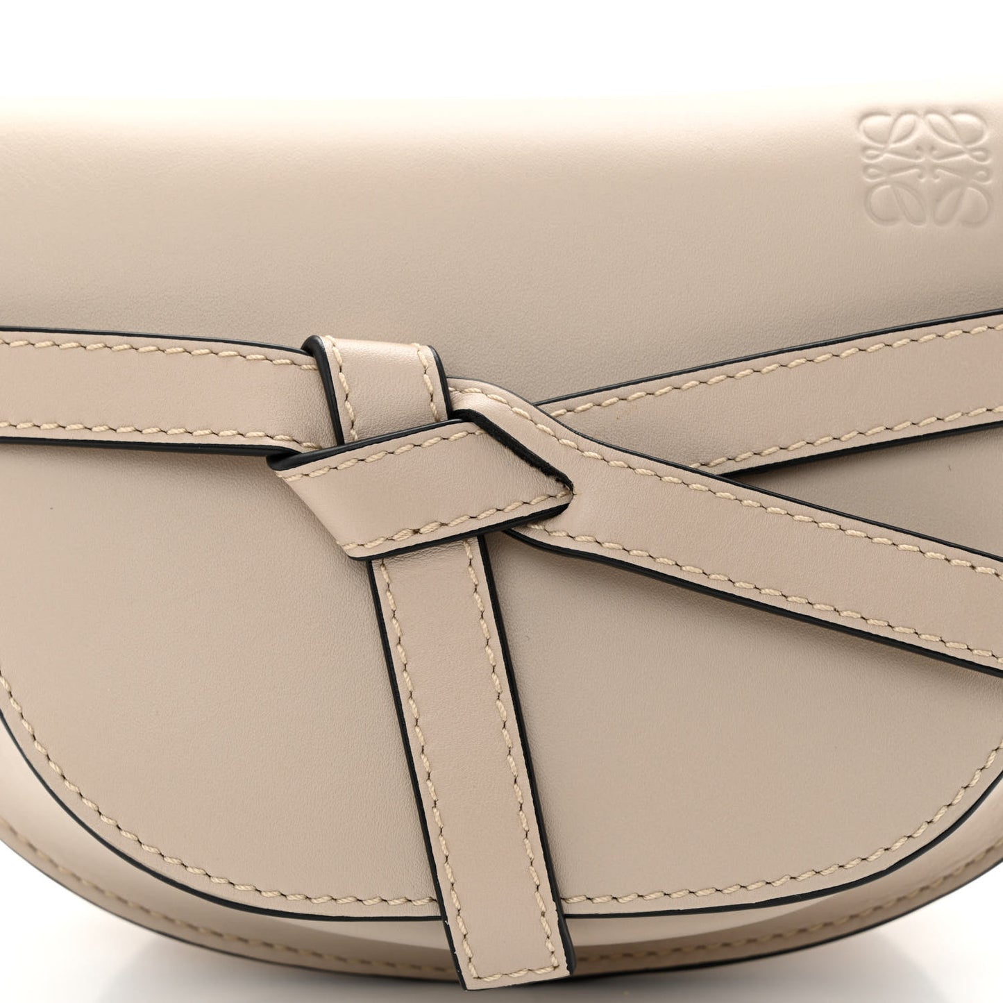 Calfskin Mini Gate Belt Bag Sand