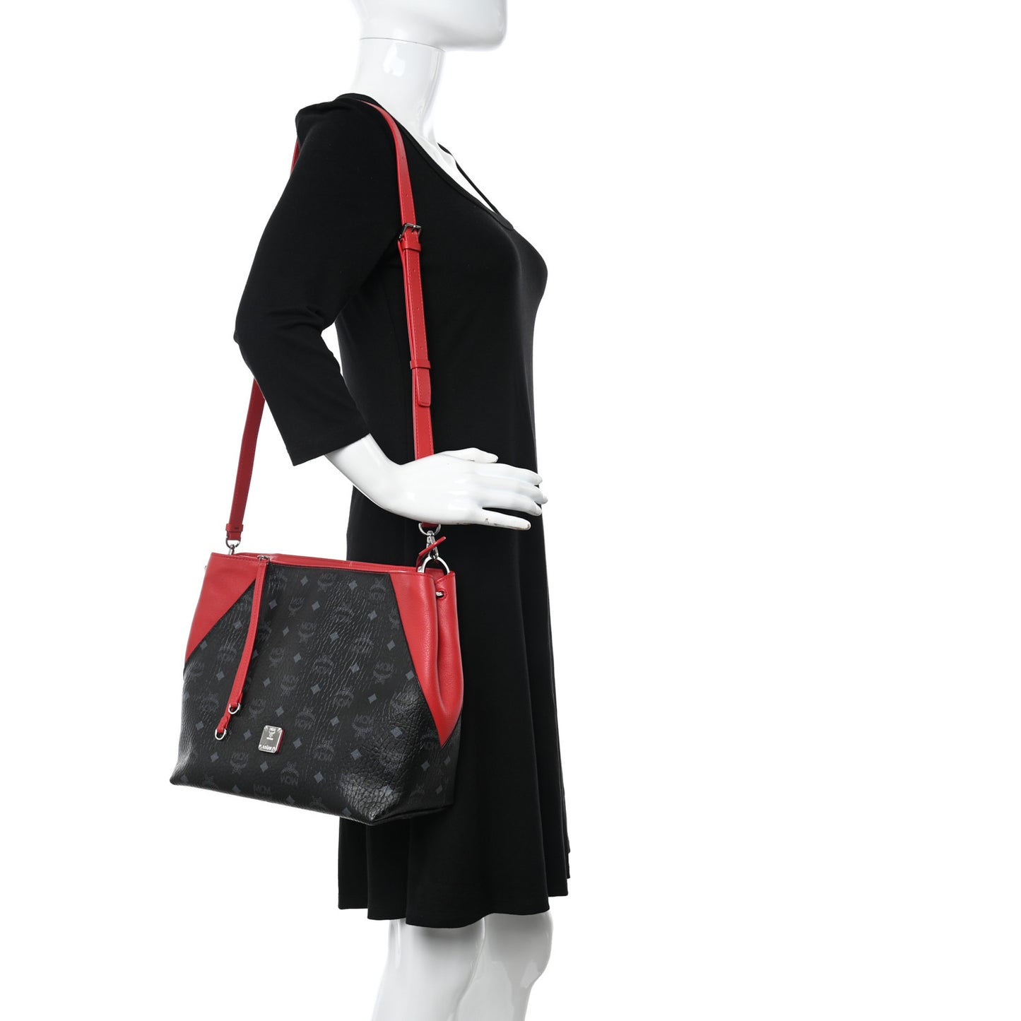 Visetos Medium Klara Hobo Red Black