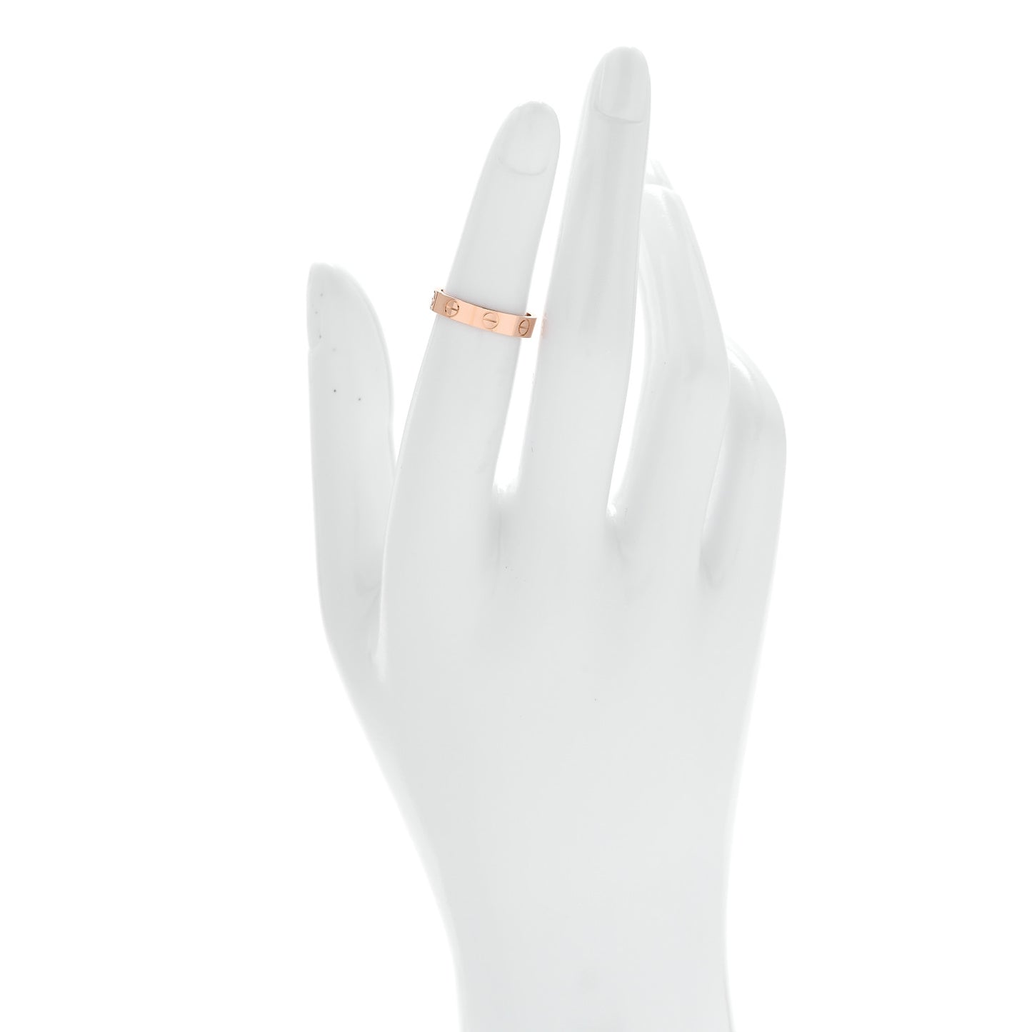 18K Pink Gold 3.5mm LOVE Wedding Band Ring 48 4.5