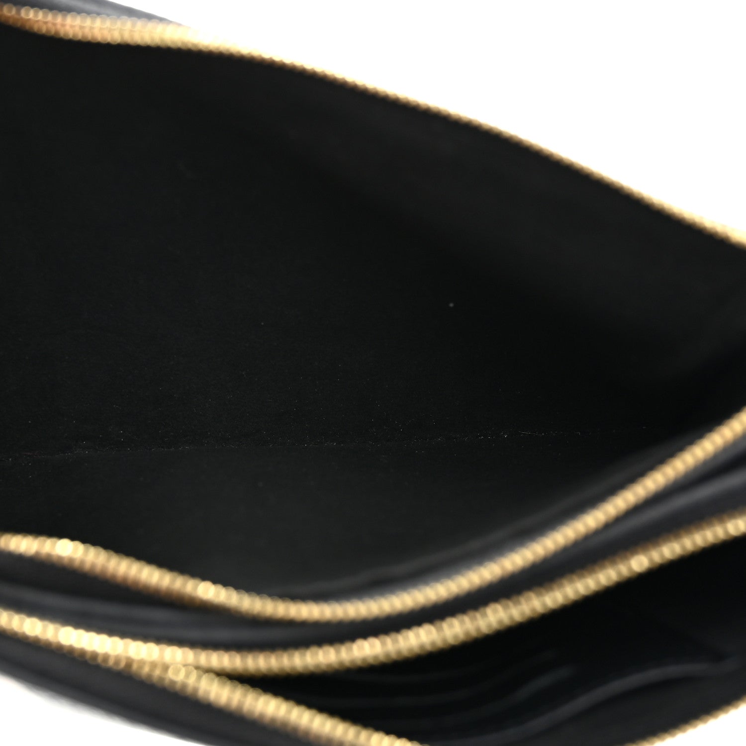 Louis Vuitton Empreinte Monogram Giant Double Zip Pochette Black Cream 7 of 11