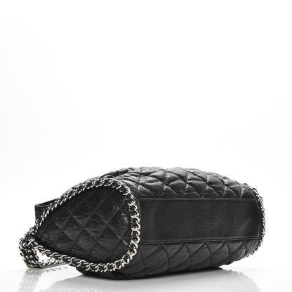 Chanel Washed Lambskin Chain Around Hobo Black 4 of 8