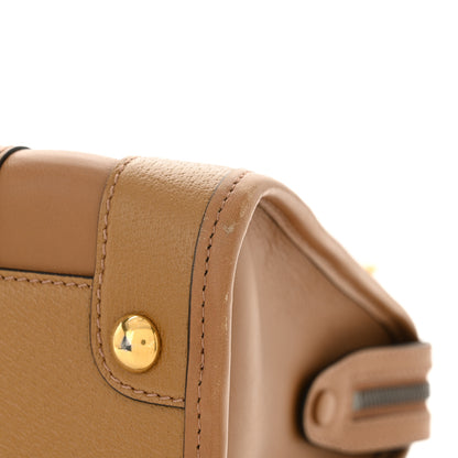 Gucci Koi Calfskin Medium Bauletto Duffle Top Handle Bag Tan 12 of 14