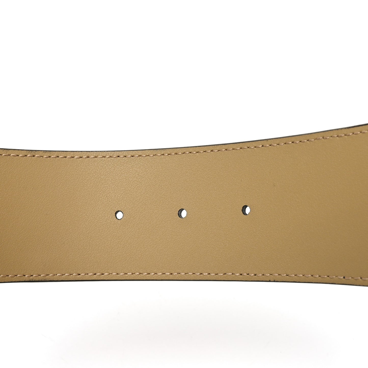 Calfskin Striped Textured Double G 50mm Belt 95 38 Black Beige