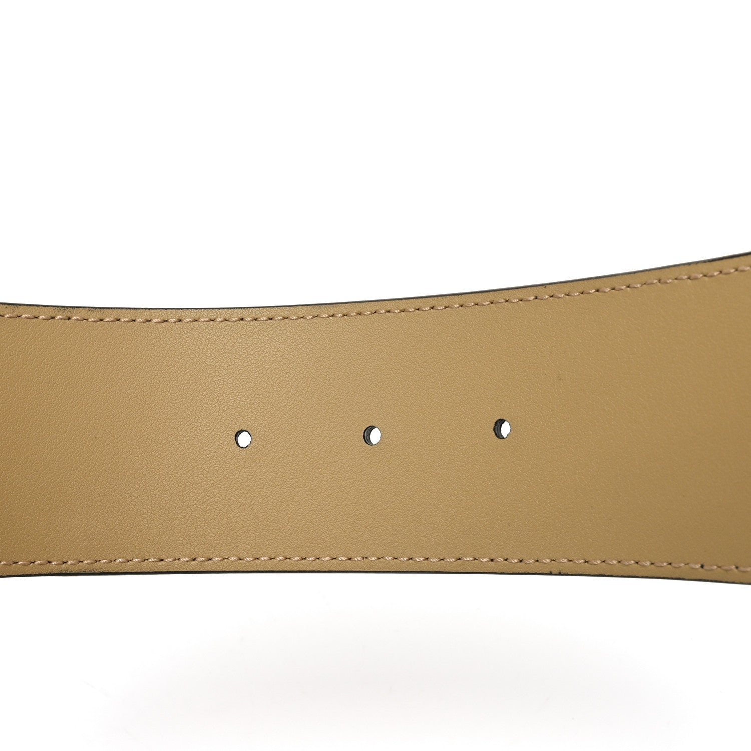 Gucci Calfskin Striped Textured Double G 50mm Belt 95 38 Black Beige 3 of 4