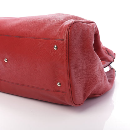 Gucci Pebbled Calfskin Large Soho Shoulder Bag Red 7 of 10