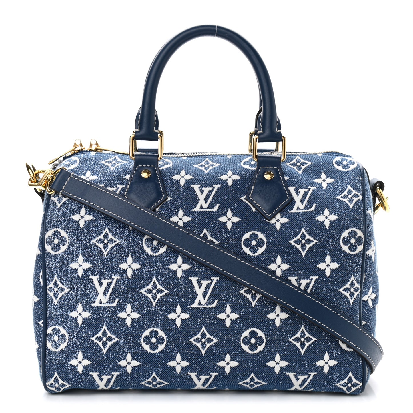 Monogram Jacquard Denim Speedy Bandouliere 25 Bleu