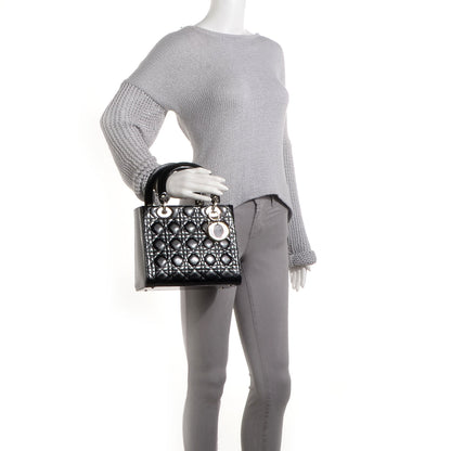 Christian Dior Patent Cannage Medium Lady Dior Black 2 of 7