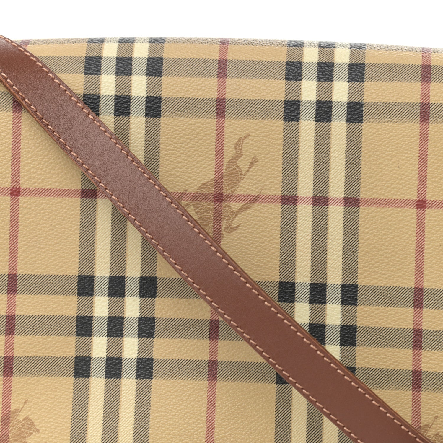 Burberry Haymarket Check Crossbody Messenger Bag Tan 7 of 13