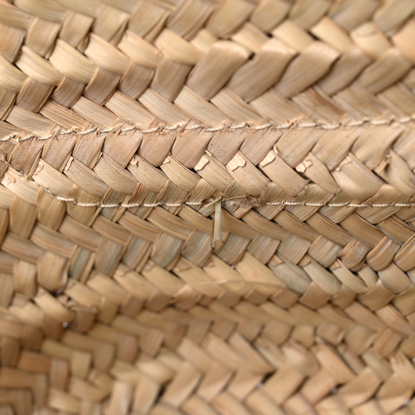 Raffia Calfskin Marcie Basket Tan