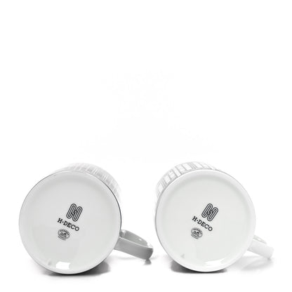Hermes Porcelain H Deco Mug Set of 2 5 of 10