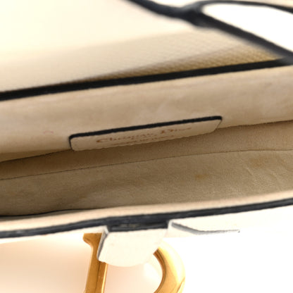 Christian Dior Grained Calfskin Mini Saddle Bag White 5 of 10