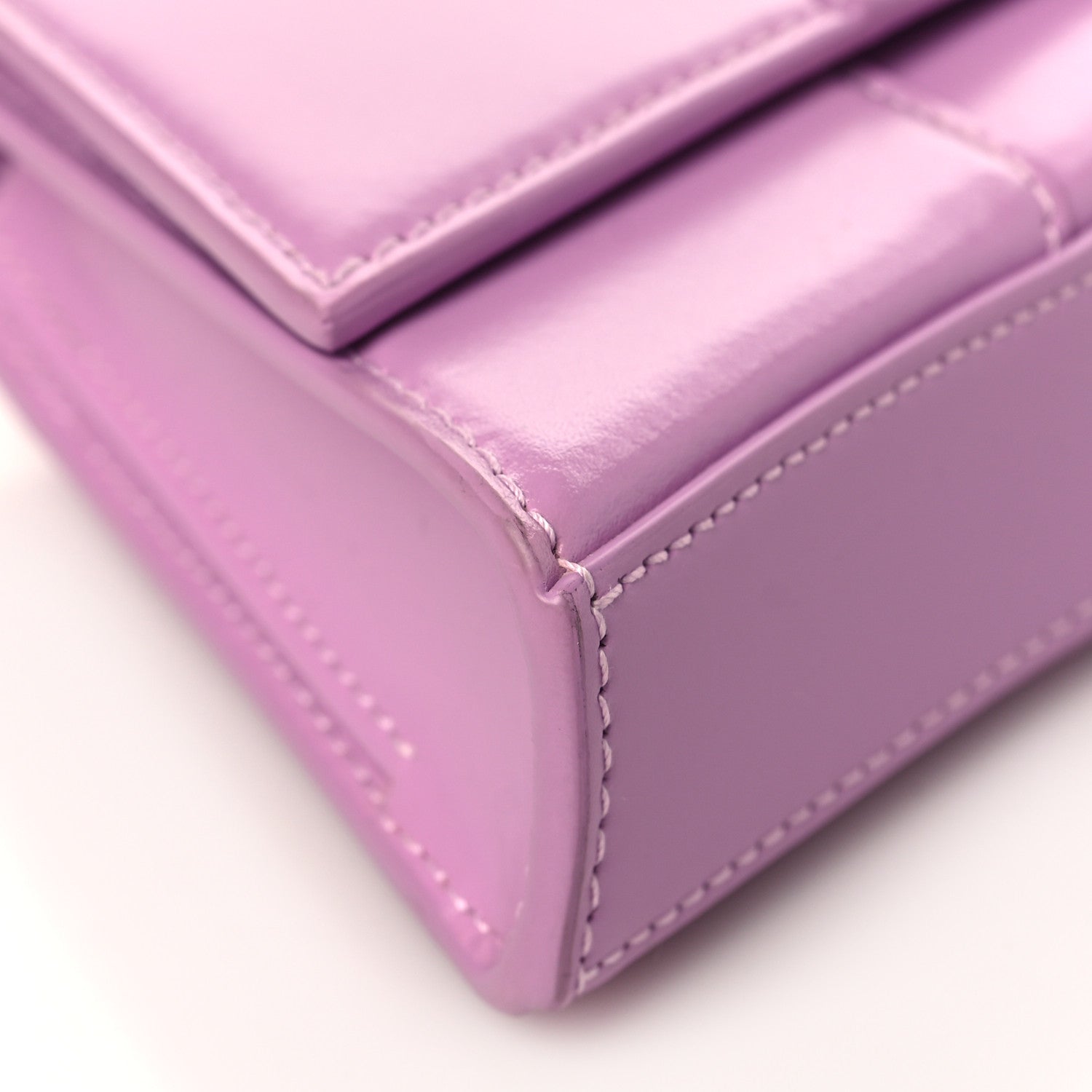 Balenciaga Shiny Box Calfskin Tonal B Hourglass Stretch Sling Shoulder Bag Lilac 9 of 10